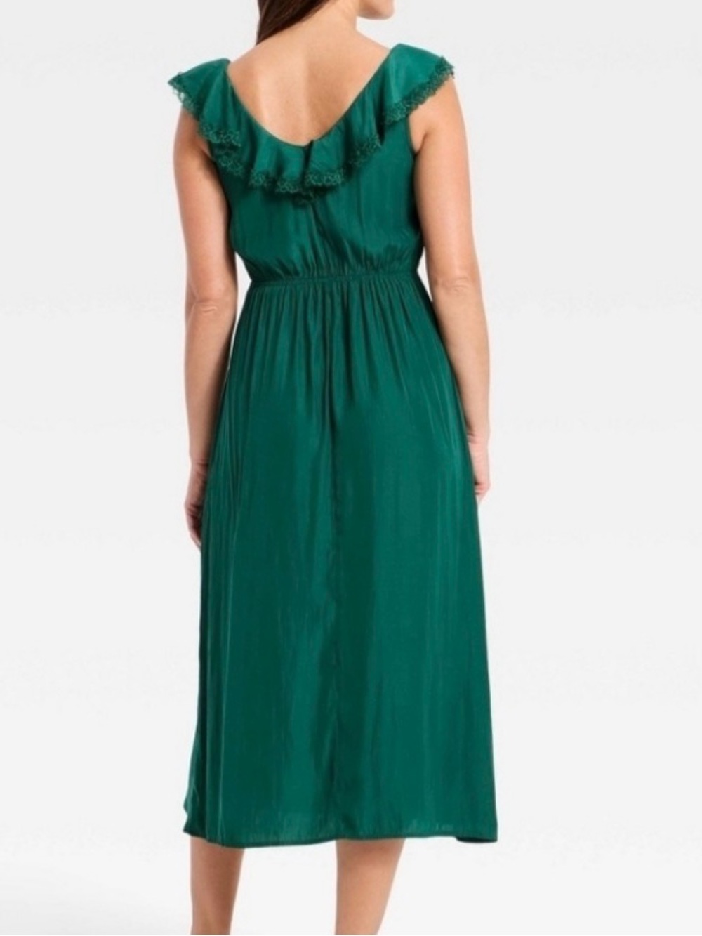 NWT Universal Thread Women's Sleeveless Ruffle Lace Midi A-Line Dress- XL - Picture 2 of 12